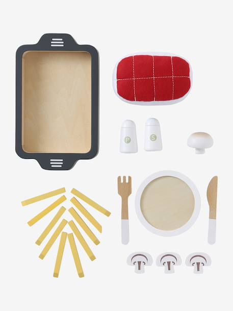 Rôti et accessoires en feutrine et bois FSC® rouge 5 - vertbaudet enfant 