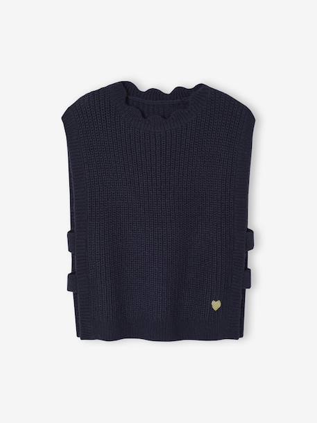 Pull fantaisie sans manche fille marine 1 - vertbaudet enfant 