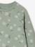 Robe en molleton fleurs pop fille vert sauge 3 - vertbaudet enfant 