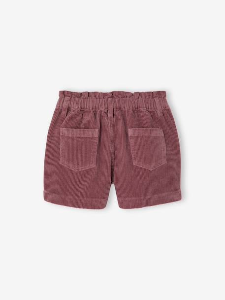 Short en velours forme paperbag fille bleu canard+cannelle+gris+mauve+vieux rose 12 - vertbaudet enfant 