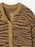 Gilet fille motif maille mousseuse chocolat+écru+marron+vert 3 - vertbaudet enfant 