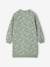 Robe en molleton fleurs pop fille vert sauge 2 - vertbaudet enfant 