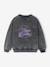 Sweat sport détail glitter fille anthracite 3 - vertbaudet enfant 
