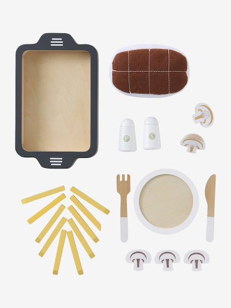 Rôti et accessoires en feutrine et bois FSC® rouge 6 - vertbaudet enfant 