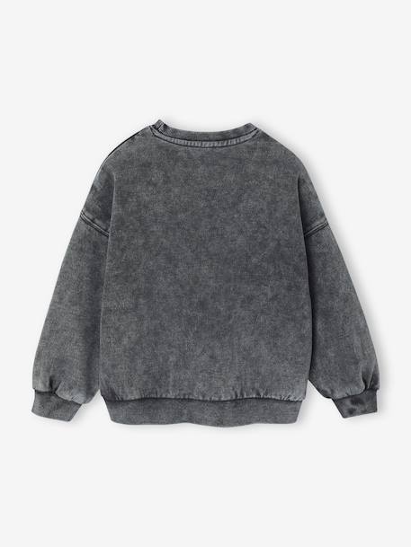 Sweat sport détail glitter fille anthracite 4 - vertbaudet enfant 