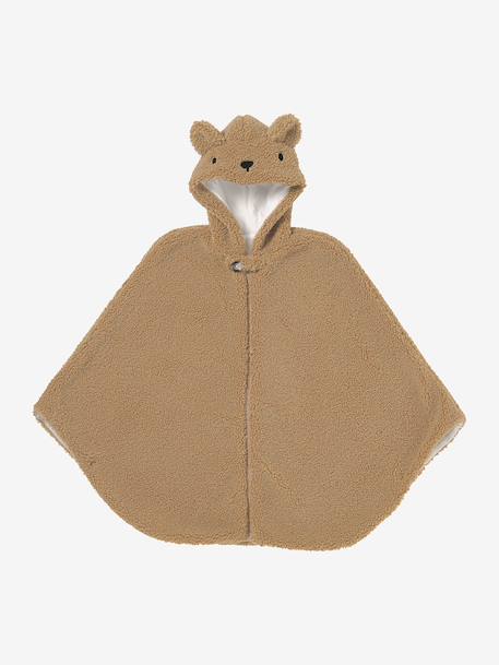 Poncho adaptable siège auto & porte bébé 18-36 mois beige+cappuccino+écru 1 - vertbaudet enfant 