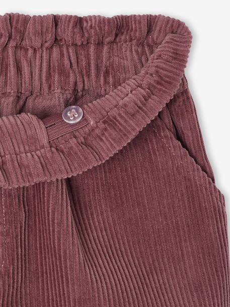 Short en velours forme paperbag fille bleu canard+cannelle+gris+mauve+vieux rose 13 - vertbaudet enfant 