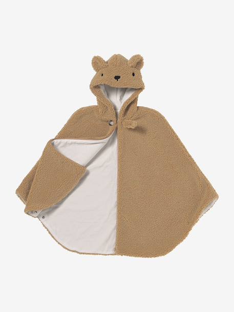 Poncho adaptable siège auto & porte bébé 18-36 mois beige+cappuccino+écru 2 - vertbaudet enfant 