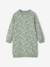 Robe en molleton fleurs pop fille vert sauge 1 - vertbaudet enfant 
