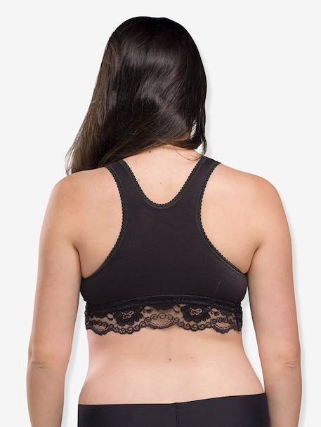 Soutien-gorge cache-coeur de grossesse et d'allaitement en coton bio Noir 8 - vertbaudet enfant 