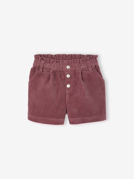 Short en velours forme paperbag fille bleu canard+cannelle+gris+mauve+vieux rose 11 - vertbaudet enfant 
