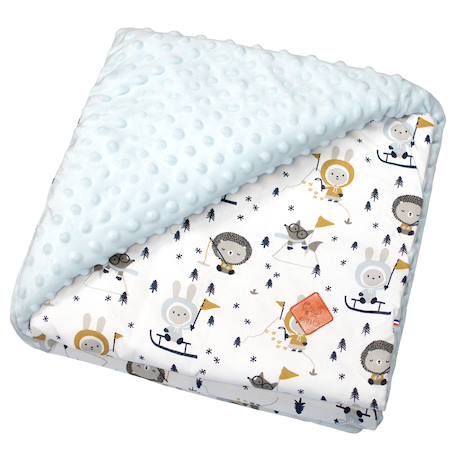 Couverture réversible en minky eskimo Eskimo, bleu 1 - vertbaudet enfant 