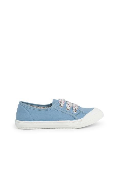 Tennis en toile avec lacets Blanc+Bleu+Bleu denim+Bleu marine+Grenat+Gris 7 - vertbaudet enfant 