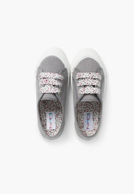 Tennis en toile avec lacets Blanc+Bleu+Bleu denim+Bleu marine+Grenat+Gris 36 - vertbaudet enfant 