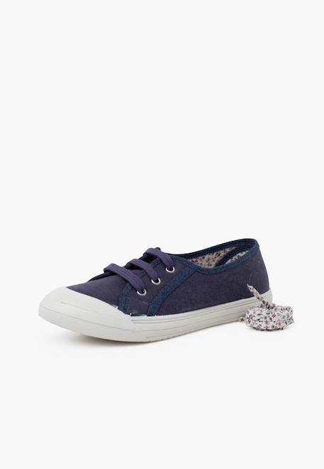 Tennis en toile avec lacets Blanc+Bleu+Bleu denim+Bleu marine+Grenat+Gris 20 - vertbaudet enfant 