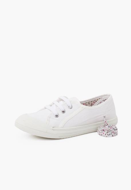 Tennis en toile avec lacets Blanc+Bleu+Bleu denim+Bleu marine+Grenat+Gris 2 - vertbaudet enfant 
