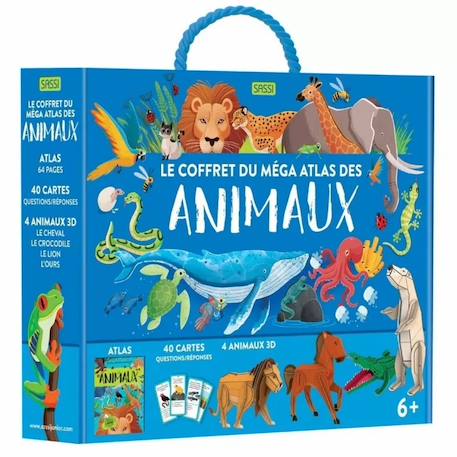 Coffret méga atlas des animaux Multicolore 1 - vertbaudet enfant 