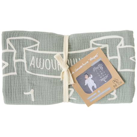 Couverture décor pour photos Vert de gris, écru 2 - vertbaudet enfant 