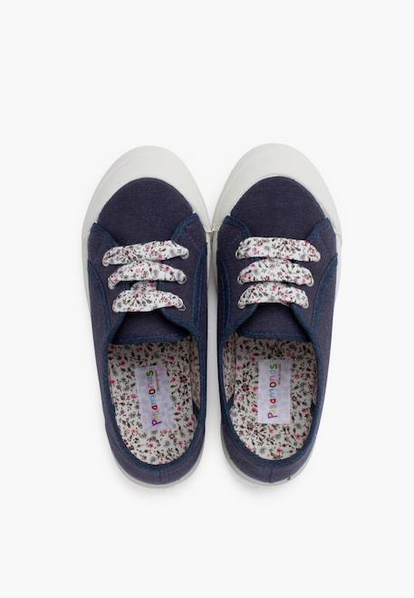 Tennis en toile avec lacets Blanc+Bleu+Bleu denim+Bleu marine+Grenat+Gris 24 - vertbaudet enfant 