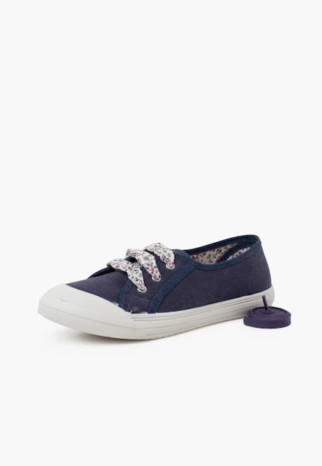 Tennis en toile avec lacets Blanc+Bleu+Bleu denim+Bleu marine+Grenat+Gris 21 - vertbaudet enfant 