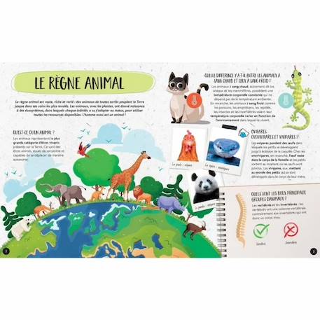 Coffret méga atlas des animaux Multicolore 3 - vertbaudet enfant 