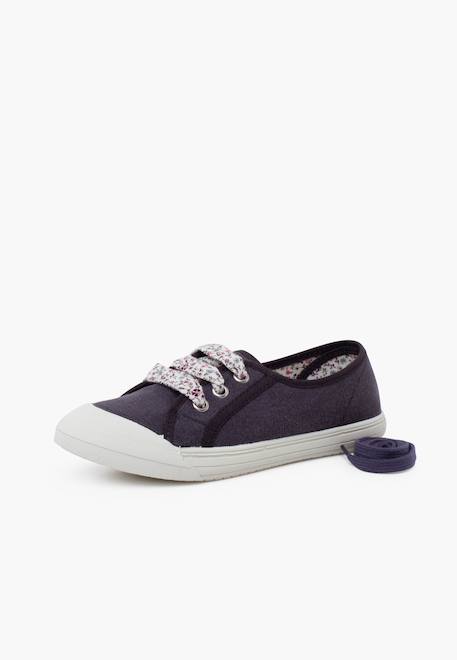 Tennis en toile avec lacets Blanc+Bleu+Bleu denim+Bleu marine+Grenat+Gris 15 - vertbaudet enfant 