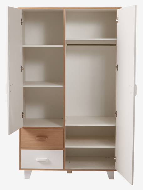 Armoire 2 portes + 2 tiroirs HOPLA blanc 9 - vertbaudet enfant 