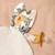 Doudou lapin attache tétine en gaze de coton néo vintage Néo vintage imprimé floral, beige, blanc 3 - vertbaudet enfant 