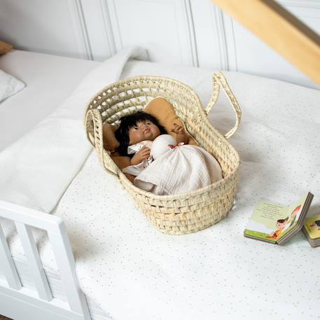 Jouet couffin poupée 60cm en fibres naturelles Beige 4 - vertbaudet enfant 