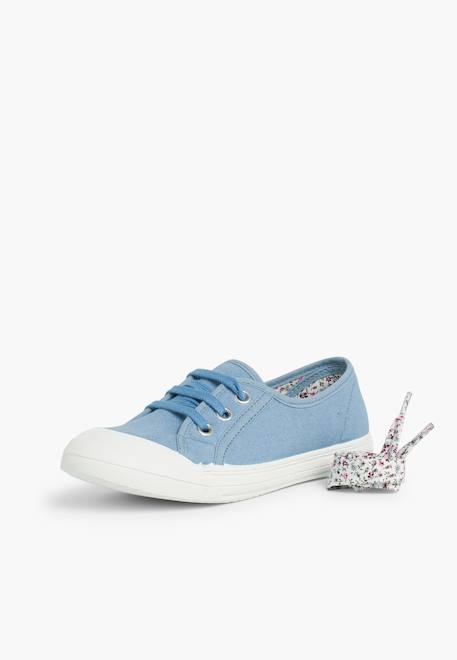 Tennis en toile avec lacets Blanc+Bleu+Bleu denim+Bleu marine+Grenat+Gris 8 - vertbaudet enfant 
