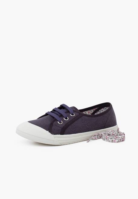 Tennis en toile avec lacets Blanc+Bleu+Bleu denim+Bleu marine+Grenat+Gris 14 - vertbaudet enfant 