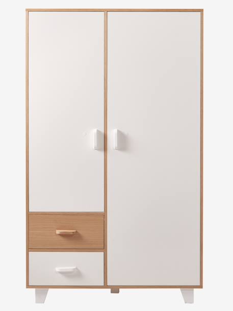 Armoire 2 portes + 2 tiroirs LIGNE HOPLA blanc 2 - vertbaudet enfant 