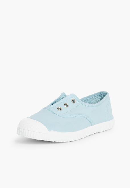 Tennis en toile avec bout caoutchouc sans lacets Aigue-marine+Anthracite+Blanc+Bleu+Bleu marine+Bleu navy+Bordeaux+Ciel clair+Gris+Jaune citron+Lavande pastel+Noir+Ocre+Rouge+Sable+Vert fougère+Vert militaire 42 - vertbaudet enfant 