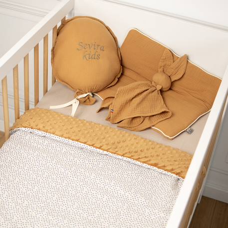 Couverture réversible en minky lior Lior, camel 2 - vertbaudet enfant 