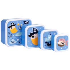 Puériculture-Repas-Lot de 4 boîtes à goûter