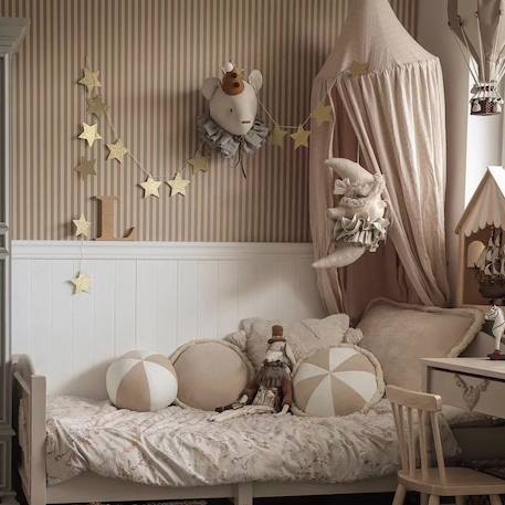 Trophée mural lune venise en lin – décoration chambre bébé enfant Beige, lune, venise 3 - vertbaudet enfant 