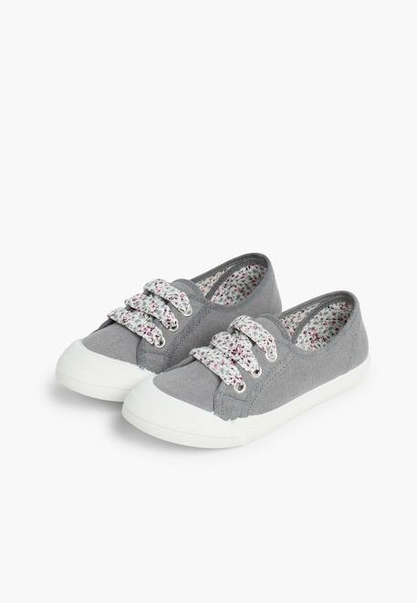 Tennis en toile avec lacets Blanc+Bleu+Bleu denim+Bleu marine+Grenat+Gris 35 - vertbaudet enfant 