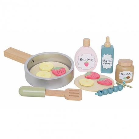 Dinette en bois - pancakes & crêpes Gris 1 - vertbaudet enfant 