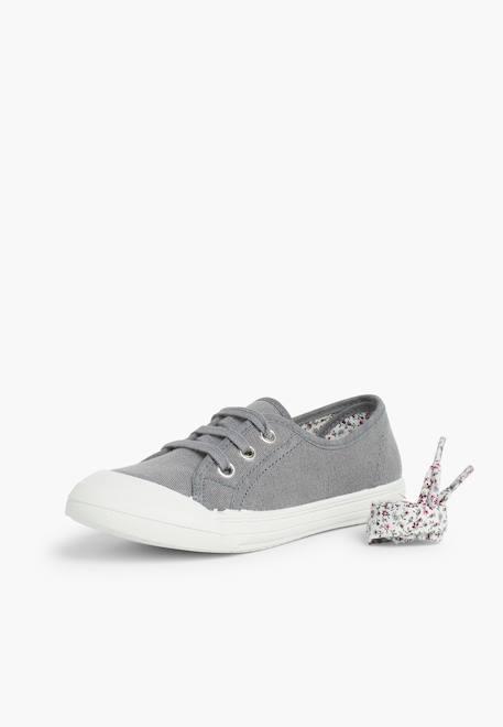 Tennis en toile avec lacets Blanc+Bleu+Bleu denim+Bleu marine+Grenat+Gris 32 - vertbaudet enfant 