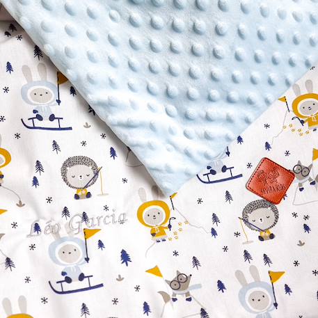 Couverture réversible en minky eskimo Eskimo, bleu 3 - vertbaudet enfant 