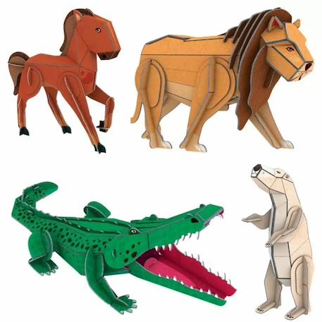 Coffret méga atlas des animaux Multicolore 2 - vertbaudet enfant 