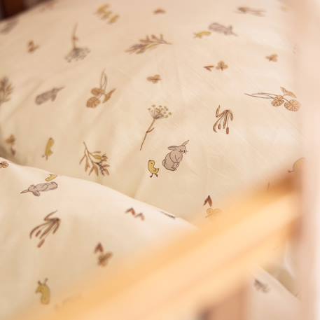 Housse de couette + taie d'oreiller Beige, orange, vert+Blanc, rose, bleu+Bleu, blanc+Ecru, jaune, gris 17 - vertbaudet enfant 