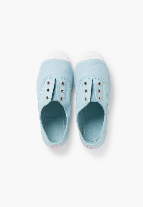 Tennis en toile avec bout caoutchouc sans lacets Aigue-marine+Anthracite+Blanc+Bleu+Bleu marine+Bleu navy+Bordeaux+Ciel clair+Gris+Jaune citron+Lavande pastel+Noir+Ocre+Rouge+Sable+Vert fougère+Vert militaire 45 - vertbaudet enfant 