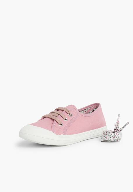 Tennis en toile avec lacets Blanc+Bleu+Rose+Rouge 14 - vertbaudet enfant 
