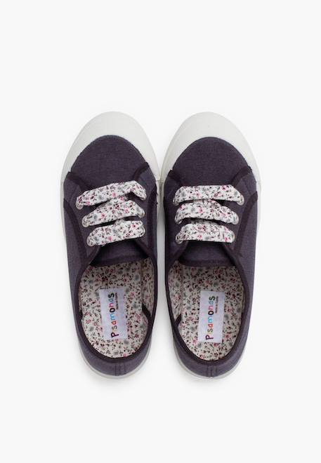 Tennis en toile avec lacets Blanc+Bleu+Bleu denim+Bleu marine+Grenat+Gris 18 - vertbaudet enfant 