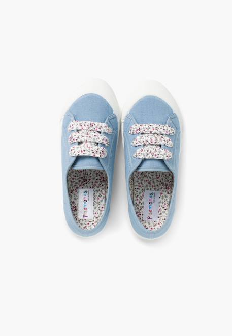 Tennis en toile avec lacets Blanc+Bleu+Bleu denim+Bleu marine+Grenat+Gris 12 - vertbaudet enfant 