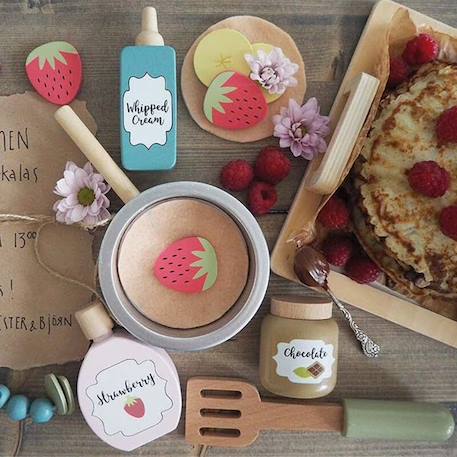 Dinette en bois - pancakes & crêpes Gris 2 - vertbaudet enfant 