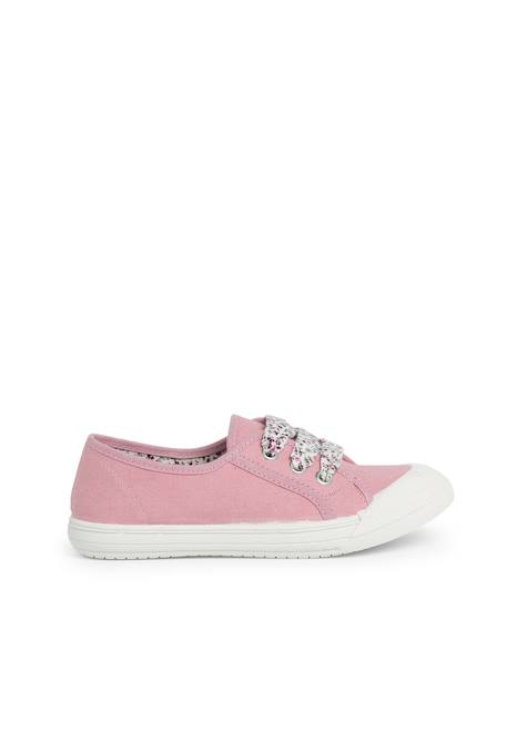 Tennis en toile avec lacets Blanc+Bleu+Rose+Rouge 13 - vertbaudet enfant 