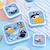 Lot de 4 boîtes à goûter Bleu, noir, jaune 6 - vertbaudet enfant 