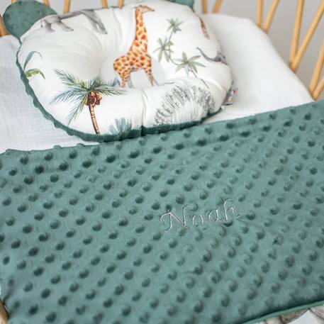 Couverture légère en minky safari Safari, vert, gris, blanc+Safari, vert, gris, blanc 3 - vertbaudet enfant 